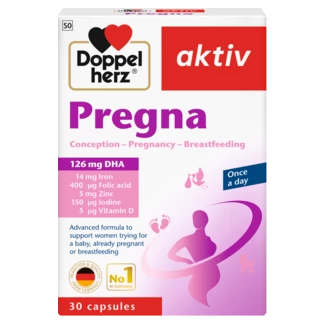 Illustration of the product packaging Doppelherz aktiv Pregna front view